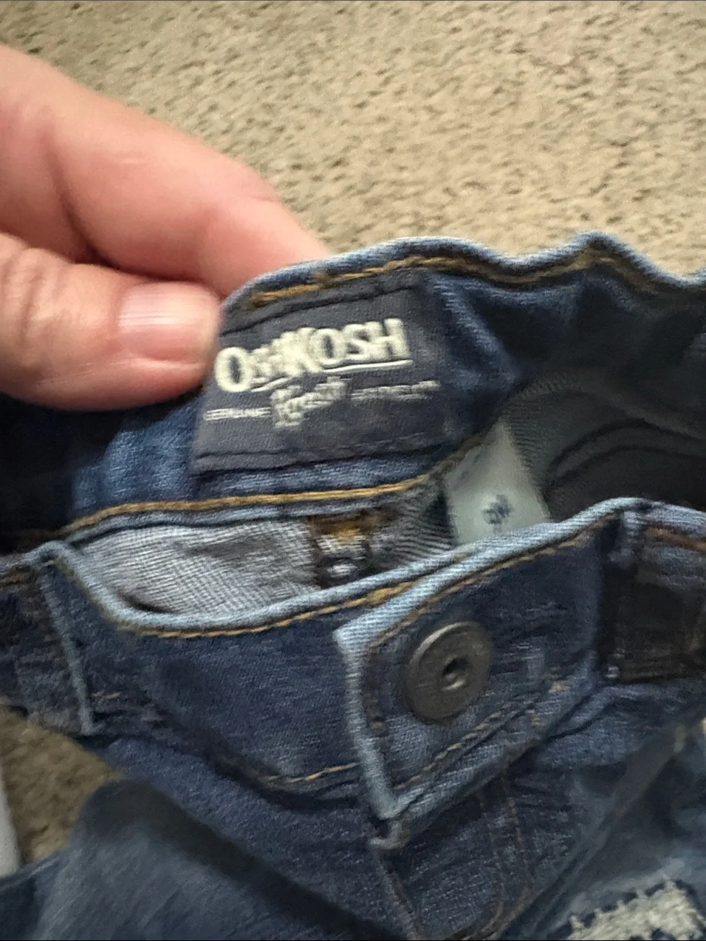 OshKosh B'gosh Distressed Dark Blue Denim infant Jeans size 9 months